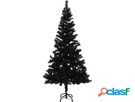 Árbol de Navidad VIDAXL con Soporte (Negro - 75x150 cm)