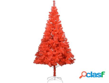 Árbol de Navidad VIDAXL con Soporte (Rojo - 93x180 cm)