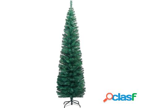 Árbol de Navidad VIDAXL con Soporte (Verde - 48x180 cm)