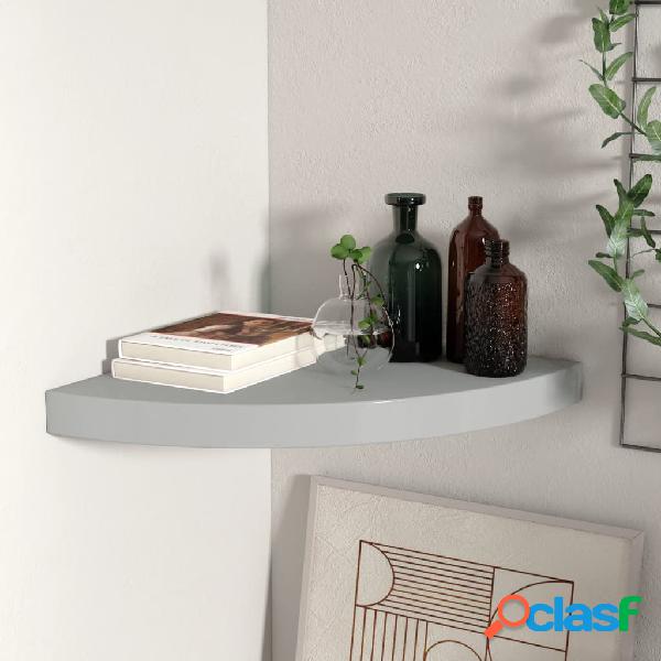 vidaXL 323922 Floating Corner Shelf Grey 35x35x3,8 cm MDF