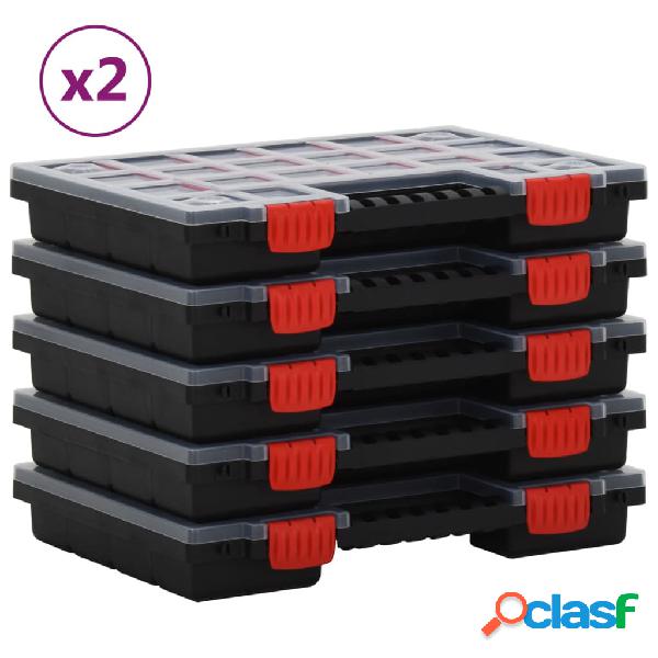 vidaXL Cajas de accesorios 10 unidades polipropileno