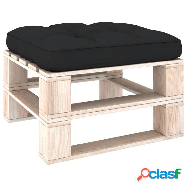 vidaXL Cojín para sofá de palets negro 58x58x10 cm