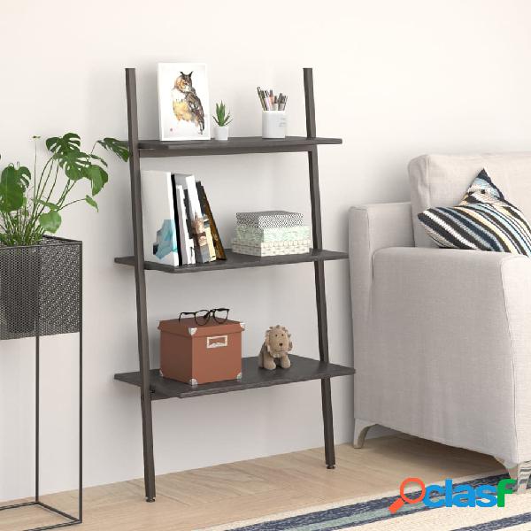 vidaXL Estantería inclinada de 3 niveles negro 64x34x116 cm