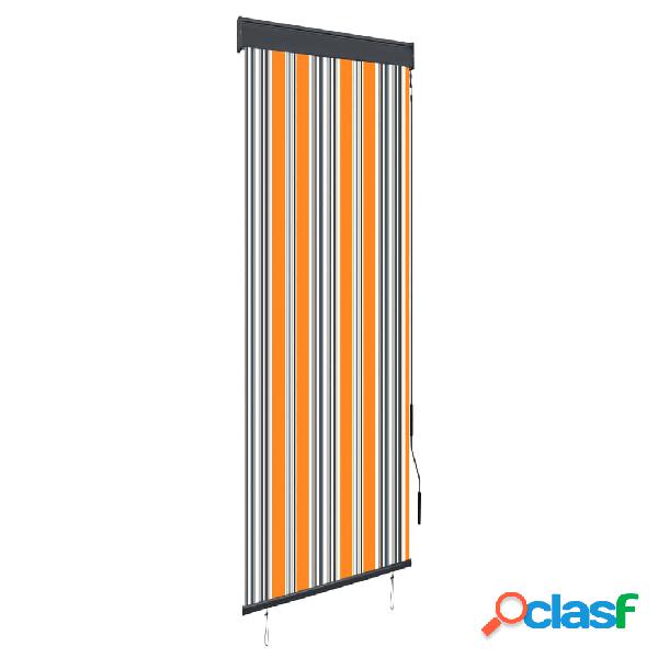 vidaXL Estor enrollable de exterior amarillo y azul 60x250
