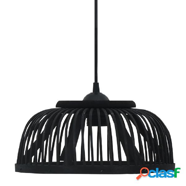 vidaXL Lámpara colgante bambú negro 37x15,5 cm 40 W