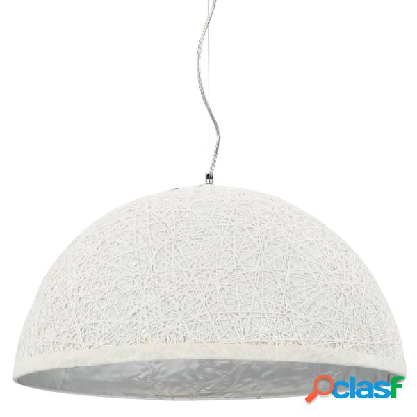 vidaXL Lámpara colgante blanco y plateado E27 Ø50 cm