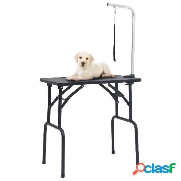 vidaXL Mesa de aseo ajustable para perros con 1 lazo