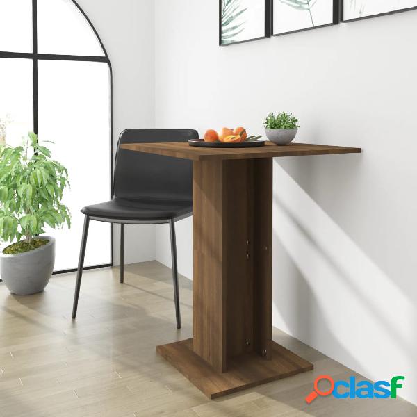 vidaXL Mesa de bistró madera contrachapada roble marrón