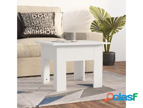 vidaXL Mesa de centro blanca aglomerado 55x55x42 cm