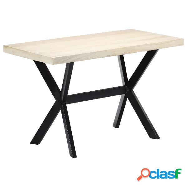 vidaXL Mesa de comedor de madera maciza de mango 120x60x75