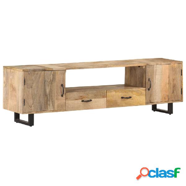 vidaXL Mueble para la TV de madera maciza de mango 160x30x45