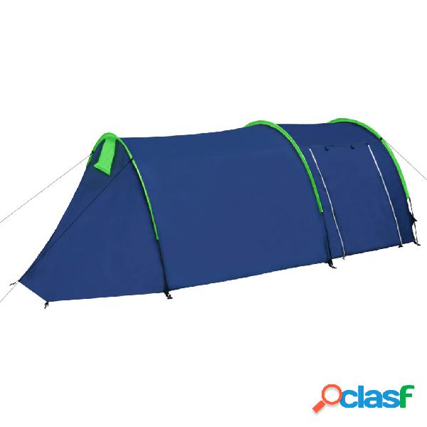 vidaXL Tienda de campaña para 4 personas azul marino/verde