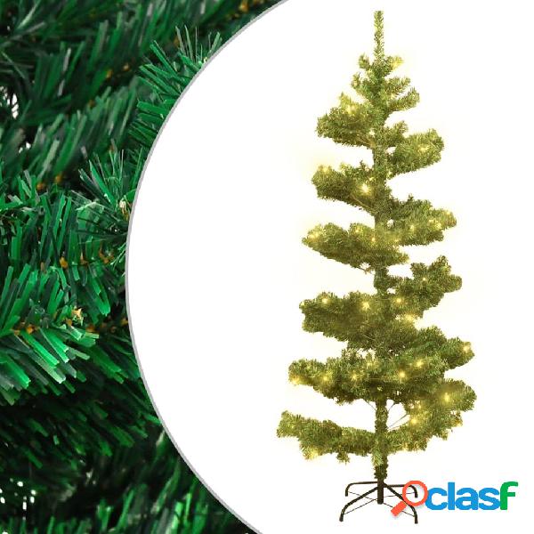 vidaXL Árbol de Navidad en espiral con soporte y LED PVC