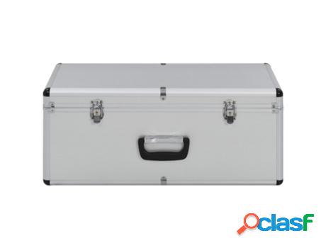 2 Cajas De Almacenamiento De Aluminio Plata VIDAXL (Plata -