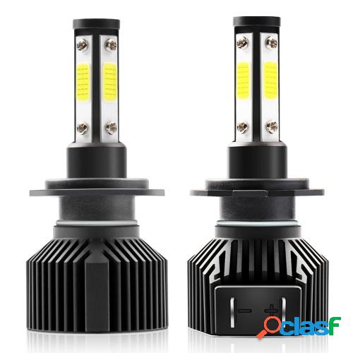 2Pcs IP68 Impermeable Coche LED Bombillas de faros LED