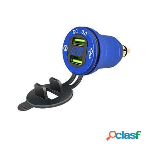 Adaptador de cargador de coche de metal Puerto USB dual