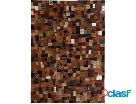Alfombra VIDAXL Abstracto Rectangular (Castaño - 120x170 cm