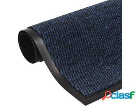 Alfombra VIDAXL Liso Rectangular (Azul - 60x90 cm - Tela)