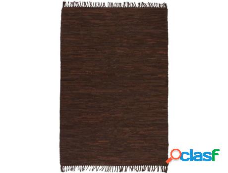 Alfombra VIDAXL Liso Rectangular (Castaño - 190x280 cm -