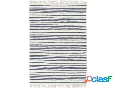 Alfombra VIDAXL Rayas Rectangular (Azul - 160x230 cm -