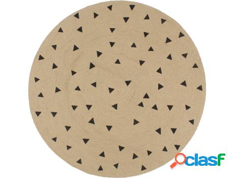 Alfombra VIDAXL Redondo (Castaño - Yute - 9 cm)