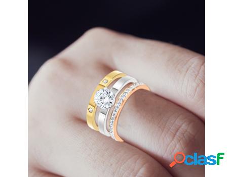 Anillos SC_CRYSTAL Mujer (Acero - Plateado)