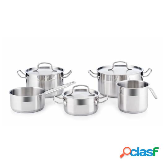 Bateria Cocina Tapa Basika Acero Inoxidable Quid 5 Pz