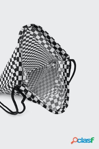 Bolsa vans benched bag black-white checkerboard