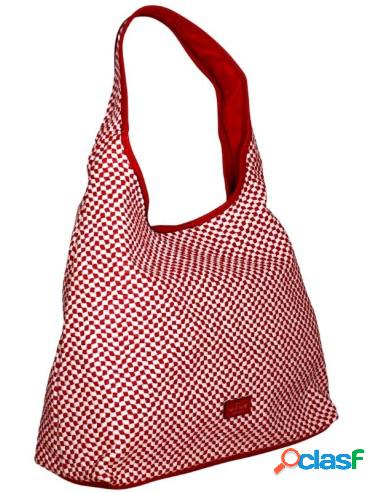 Bolso Grande A Cuadros Martina K Rojo Oscuro
