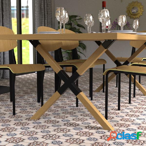 CIME Mac Lean Patas de mesa en forma de X madera y metal