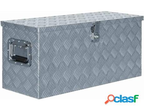 Caja de Aluminio VIDAXL Plateado (80x30x35 cm)