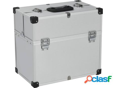 Caja de Herramientas VIDAXL Aluminio Plateado (38x22,5x34