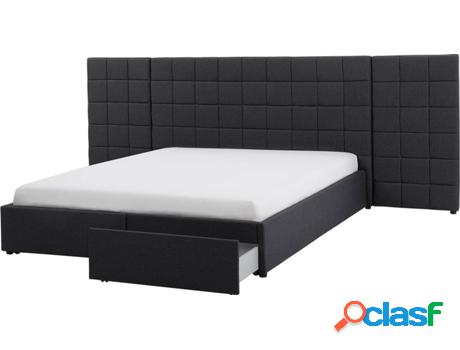 Cama Millau (Gris - Poliéster -214x320x124 cm)