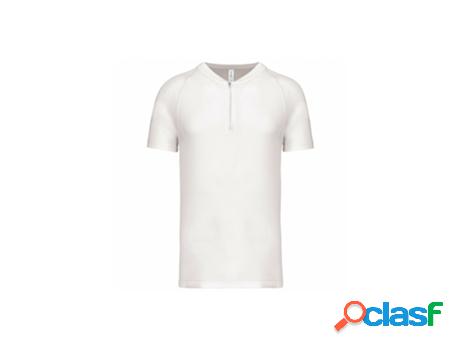Camiseta 1/4 Zip Proact Sport Blanco (Tam: S)