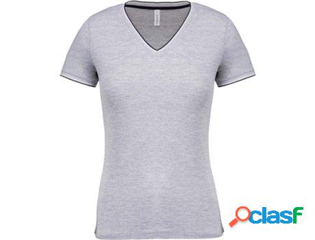 Camiseta de Mujer Kariban Maille Piquée Col V (Tam: L)