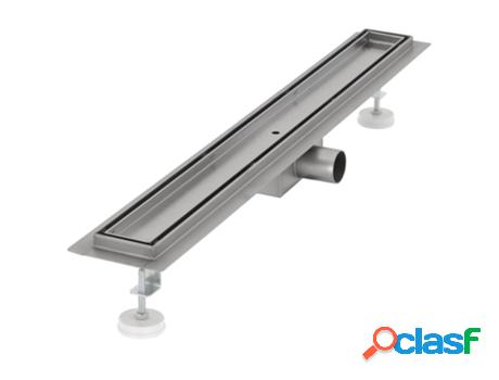 Canal de Ducha Alicatable ML-DESIGN, 80 cm, Plata, de Acero