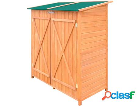 Caseta para Exterior VIDAXL (Marrón - Madera - 138x65.5x160