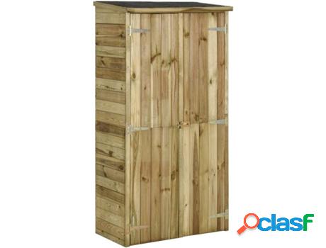 Caseta para Exterior VIDAXL (Marrón - Madera - 85x48x177