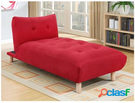 Chaiselongue VENTE UNIQUE Vincent (Tejido - Rojo - 85x183x84