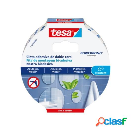 Cinta Adhesiva 19Mmx 5Mt Doble Cara Resistente Humedadtesa