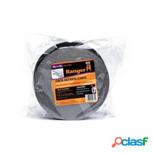 Cinta Antideslizante 50Mmx15Mt Adhesivo Negro Ranger