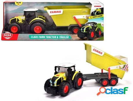 Coche DICKIE Tractor Con Trailer Claas 64 Cm. (Edad