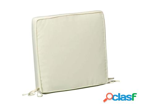 Cojín para silla 40x40x8 cm. beige desenfundable con borde