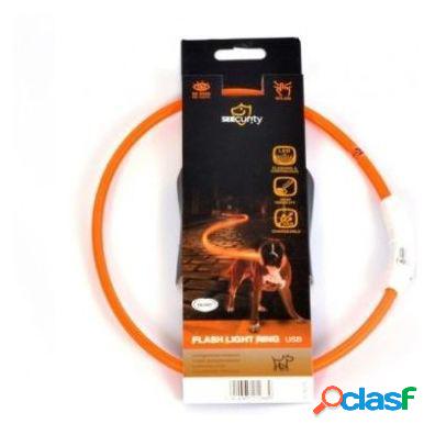 Collar Seecurity Led Silicona Redondo Naranja 35 cm Duvo