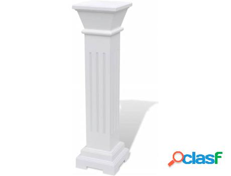 Columna VIDAXL Clásica Cuadrada (Blanco - MDF - 17x17x66