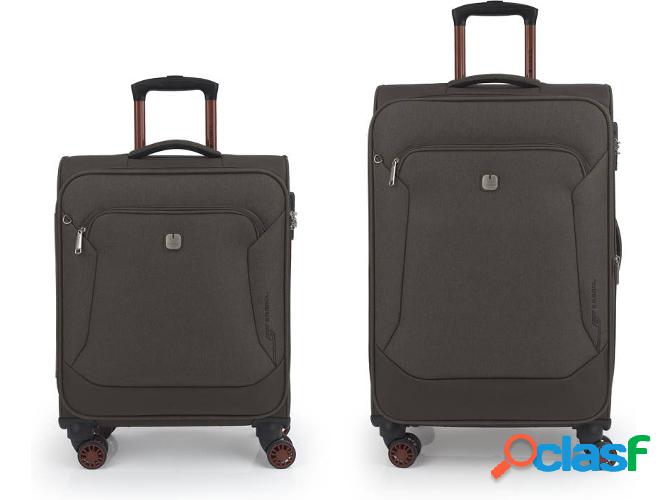 Conjunto 2 Maletas de Viaje GABOL Track (99 L - Marrón)