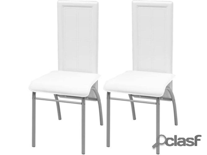 Conjunto 2 Sillas de Comedor VIDAXL 242920 Cuero Artificial