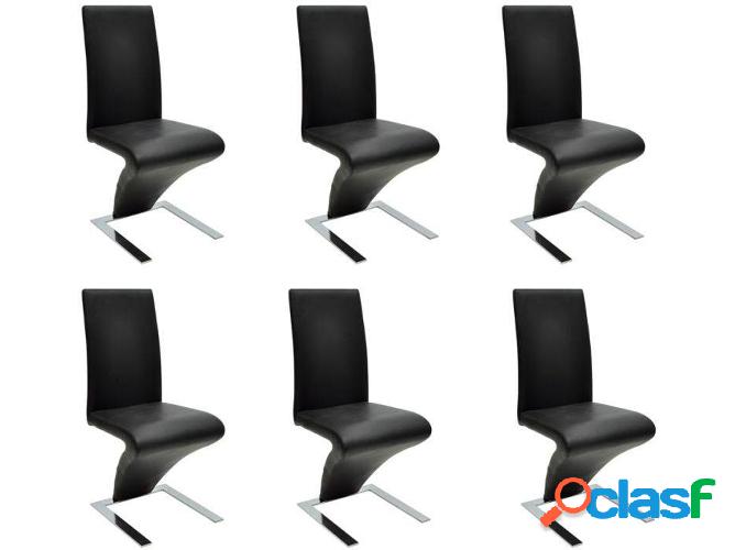 Conjunto 6 Sillas de Comedor VIDAXL 160564 Cuero Artificial