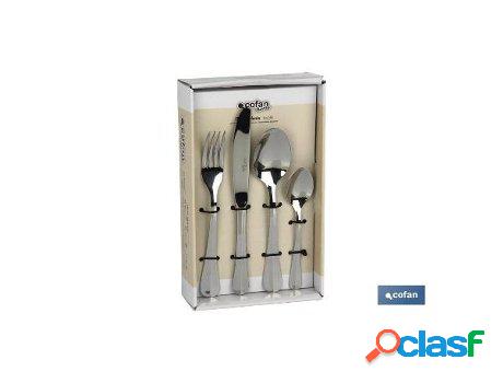 Cuberteria inox modelo bolonia 24 pcs c-18/0 2mm