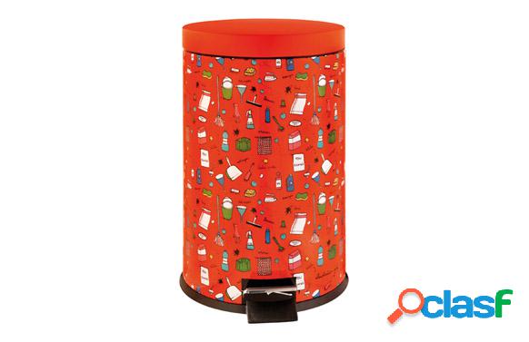 Cubo de basura 20L Disseny Plus 2 Rojo